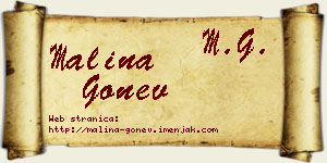 Malina Gonev vizit kartica
